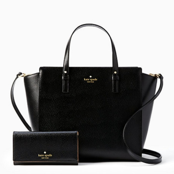 KATE SPADE Black Leather Crossbody Bag + Wallet - Picture 2 of 14
